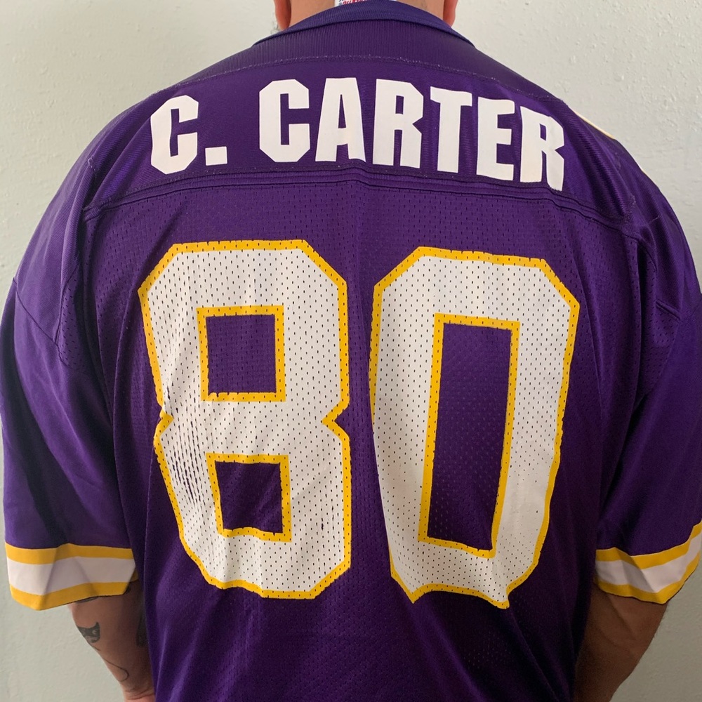 Hall Of Fame Vikings C.Carter Football XXL Jersey